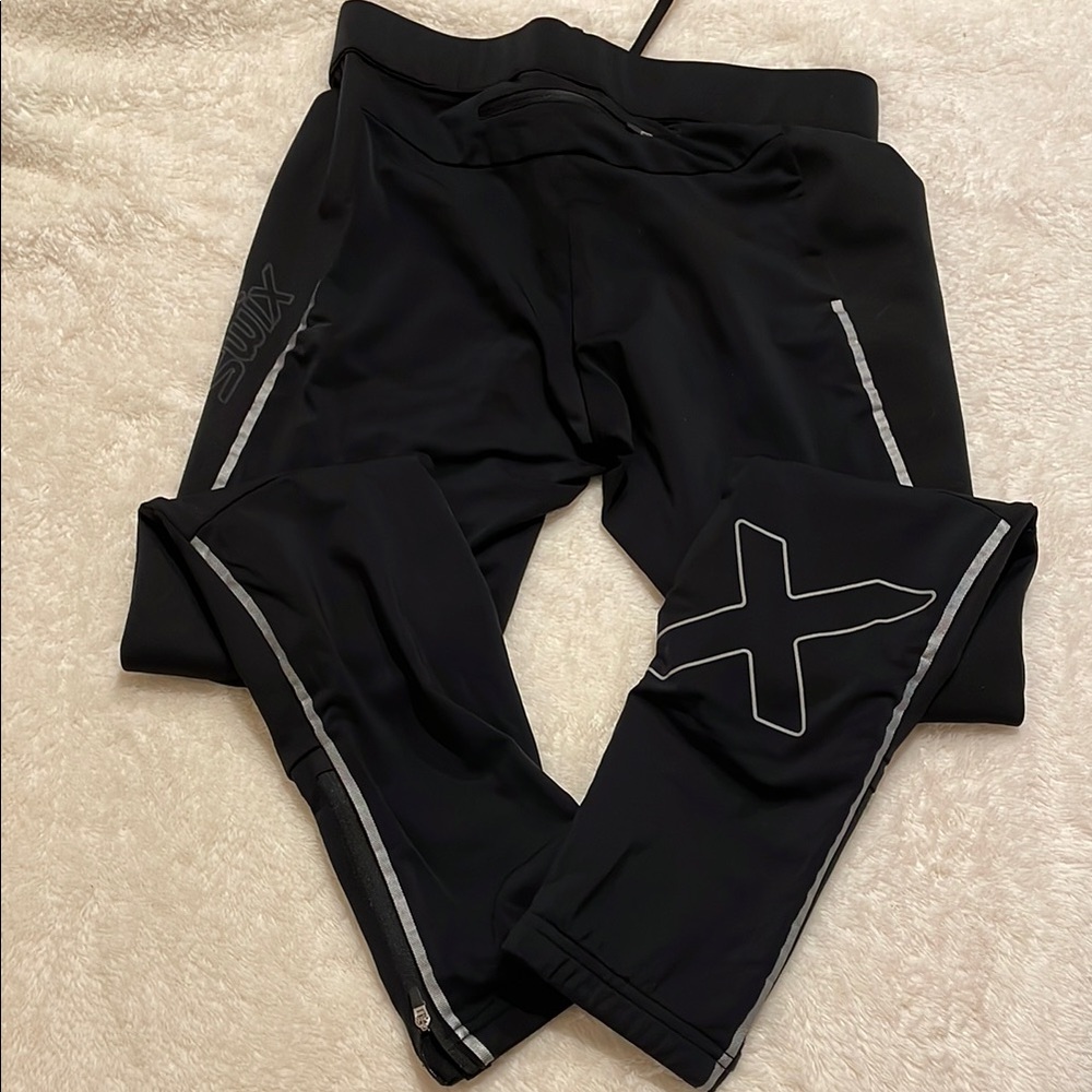 Swix Black Athletic Pants with Reflective Details